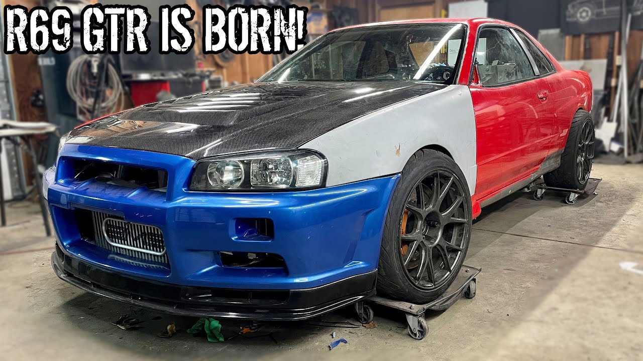 The R69 GT-R Is Born! Mounting All The R34 GT-R Body Parts