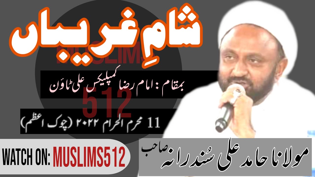 Allama Hamid Ali Sandrana | Sham E Ghareeban | Imam Raza Complex Ali Town Chowk Azam
