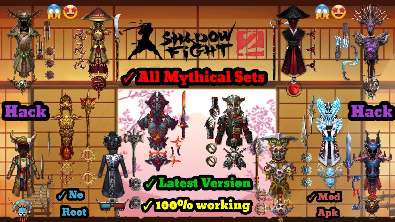 || Shadow Fight 2 Hacking | How To Get 'All Mythical Sets - Mod Apk' In Shadow Fight 2 V2.41.7 ||#35