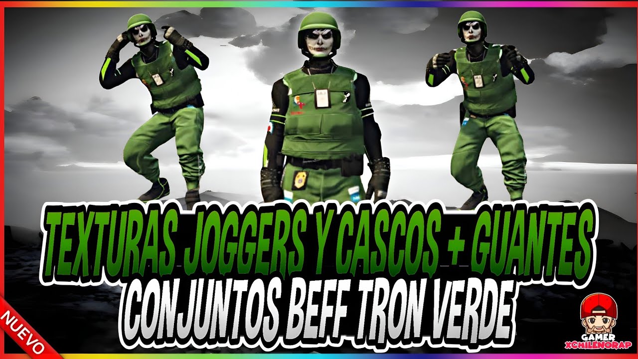 NEW | CONJUNTO BEFF VERDE | TEXTURAS JOGGERS CASCOS + GUANTES | PEGAR TORSO Y PARTE ABAJO | NEXTDNS