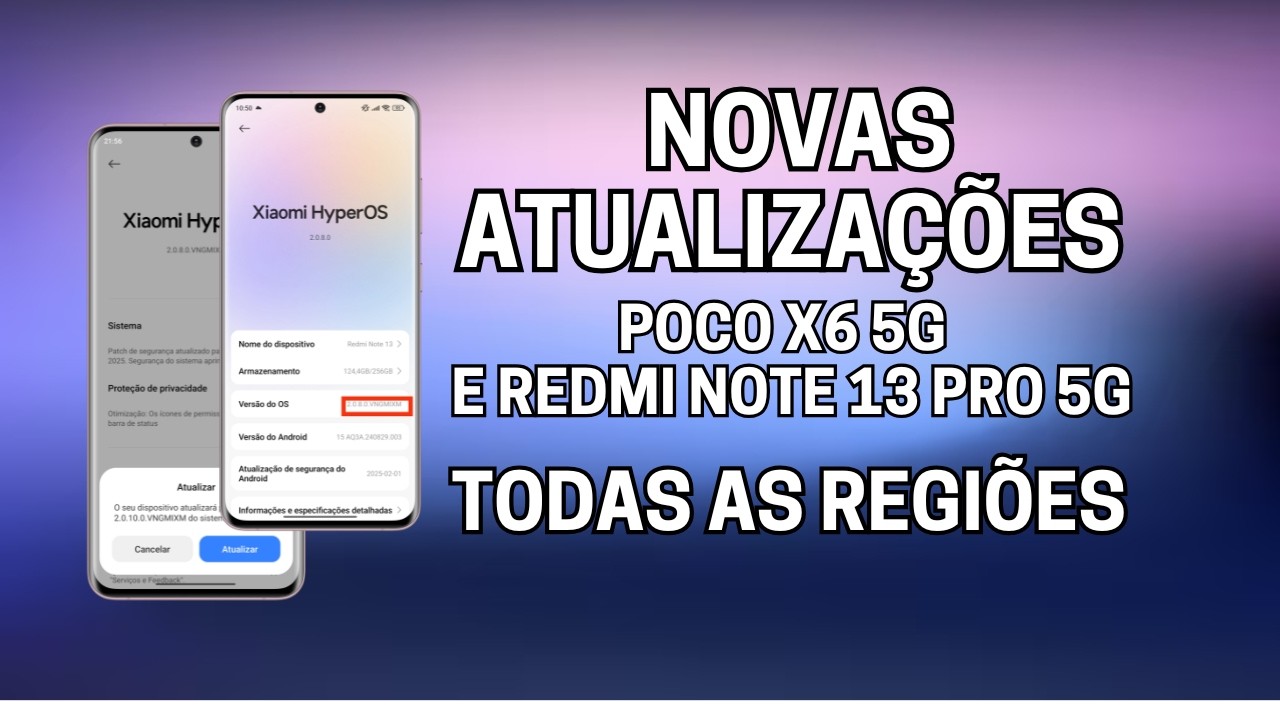 HyperOS 3 para POCO X6 5G e Redmi Note 13 Pro 5G Xiaomi liberou AGORA!