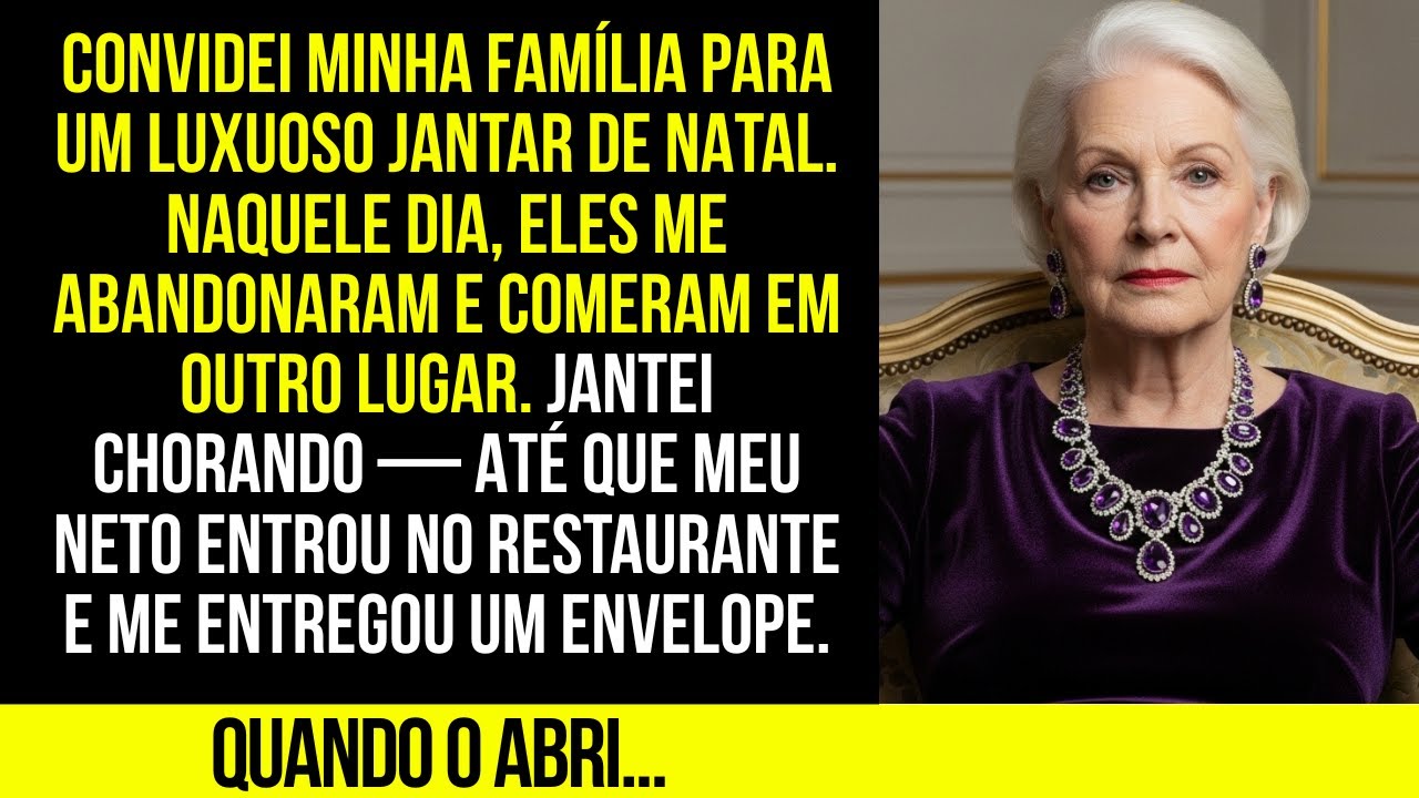 CONVIDEI MINHA FAMÍLIA PARA UM LUXUOSO JANTAR DE NATAL. NO DIA, ELES ME ABANDONARAM E COMERAM EM...