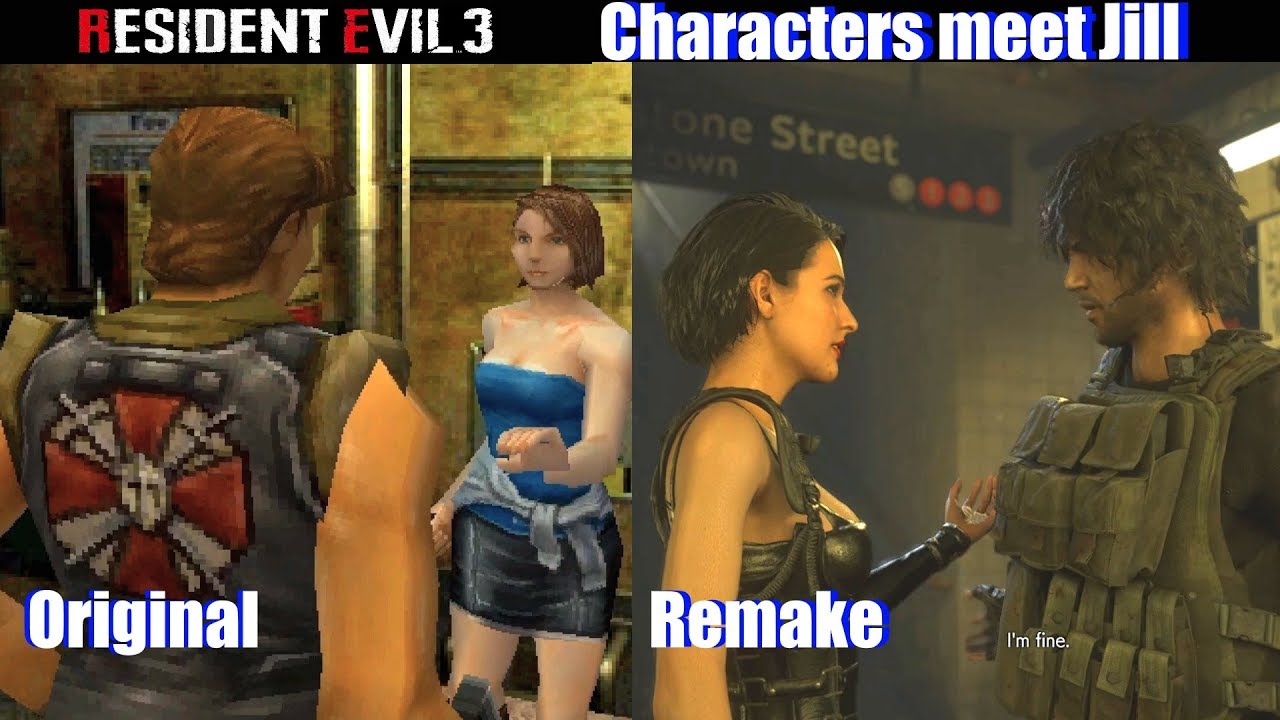 Resident Evil 3 Remake vs Original - Characters meet Jill (1999 vs 2020)