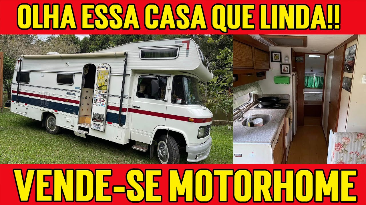 CASA PRONTA PARA VIAJAR MOTORHOME MERCEDES BENZ 608D Á VENDA PARA 5 PESSOAS, AMPLA COZINHA E BANHEIR