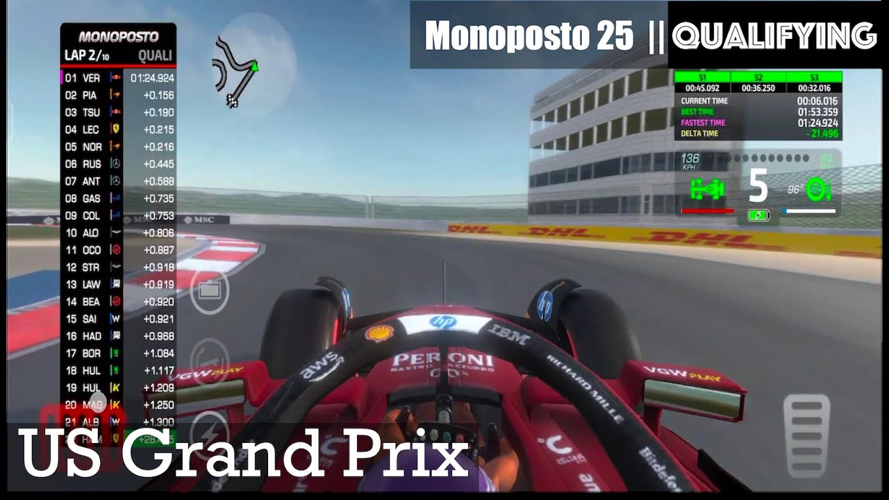 Monoposto 2025: QUALIFYING | US (Austin) Grand Prix | Race 19 | 2025 Championship