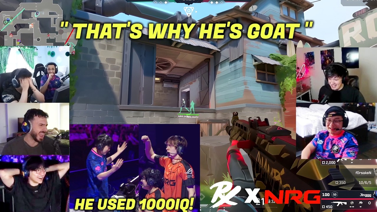 FNS, S0m, TenZ, Tarik, Sliggy & Shanks Reacts to PRX vs NRG Crazy Moments in VCT Masters Santiago