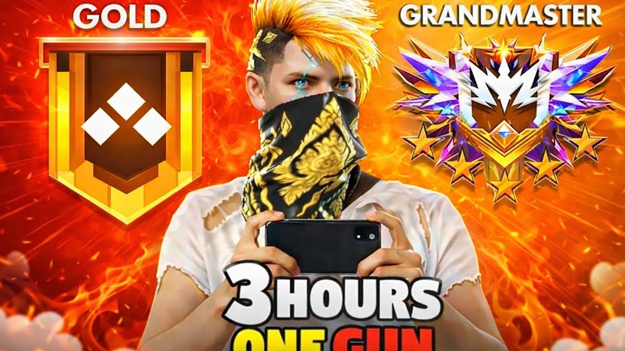 মাত্র ৩ ঘন্টায় GOLD TO GRANDMASTER তাও ফ্রি ফায়ারের সবথেকে RARE GUN দিয়ে 🤯😱