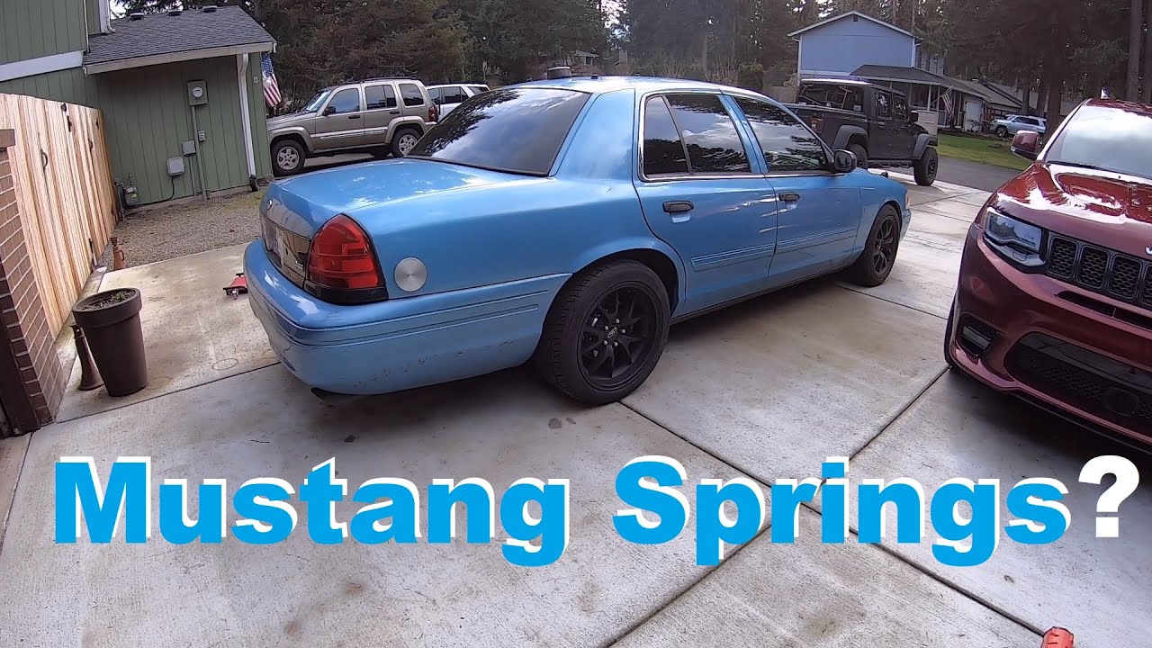 2011 Crown Vic Adjustable Height Rear Suspension UPR Products Mustang Kit Install Coilover Springs