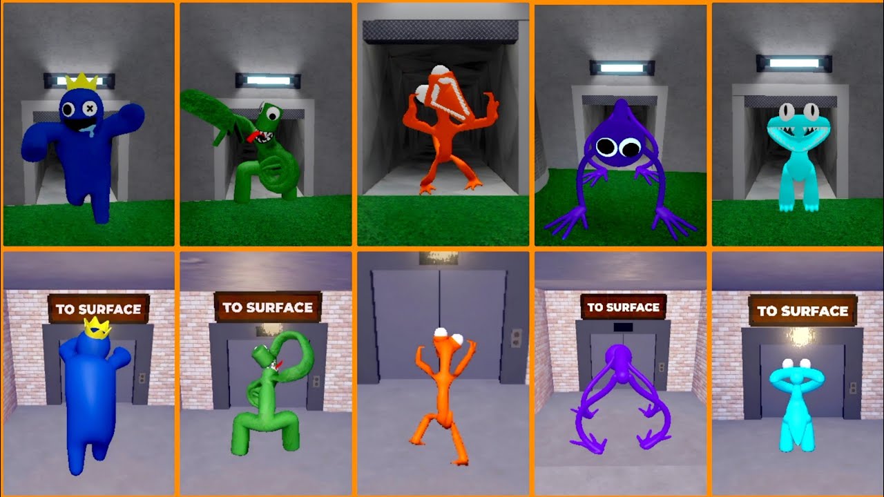How To Get Top 5 Accurate Rainbow Morphs Badges ( R + P ) Jumpscare In Rainbow Friends 1 And 2 End