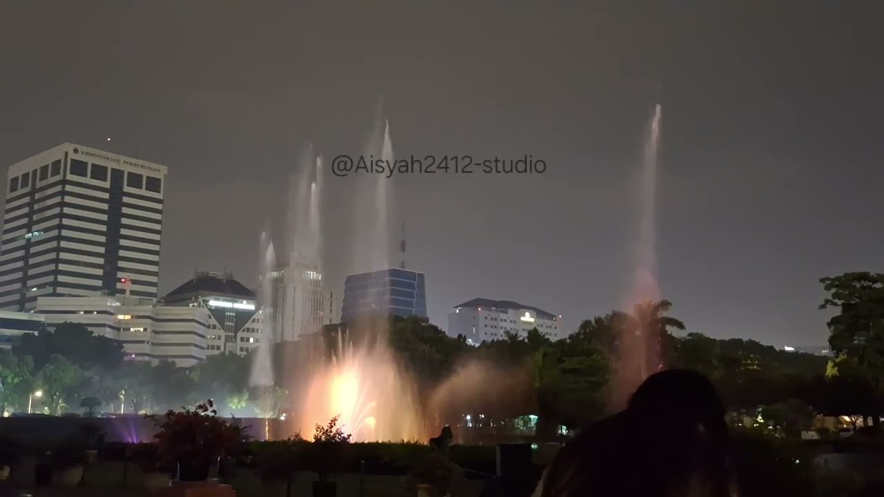 Monas Dancing Fountain Show #monumennasional #monasjakarta