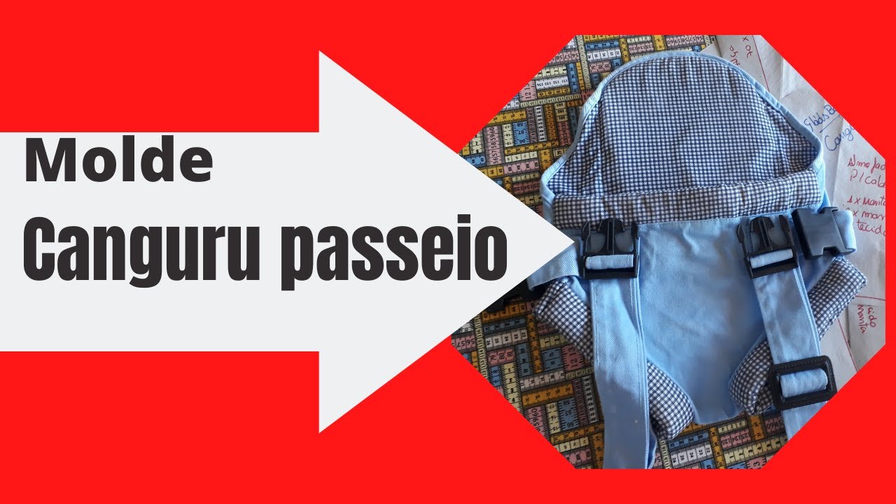 Canguru para passear/Gláds Bandas, Costurandopano.com