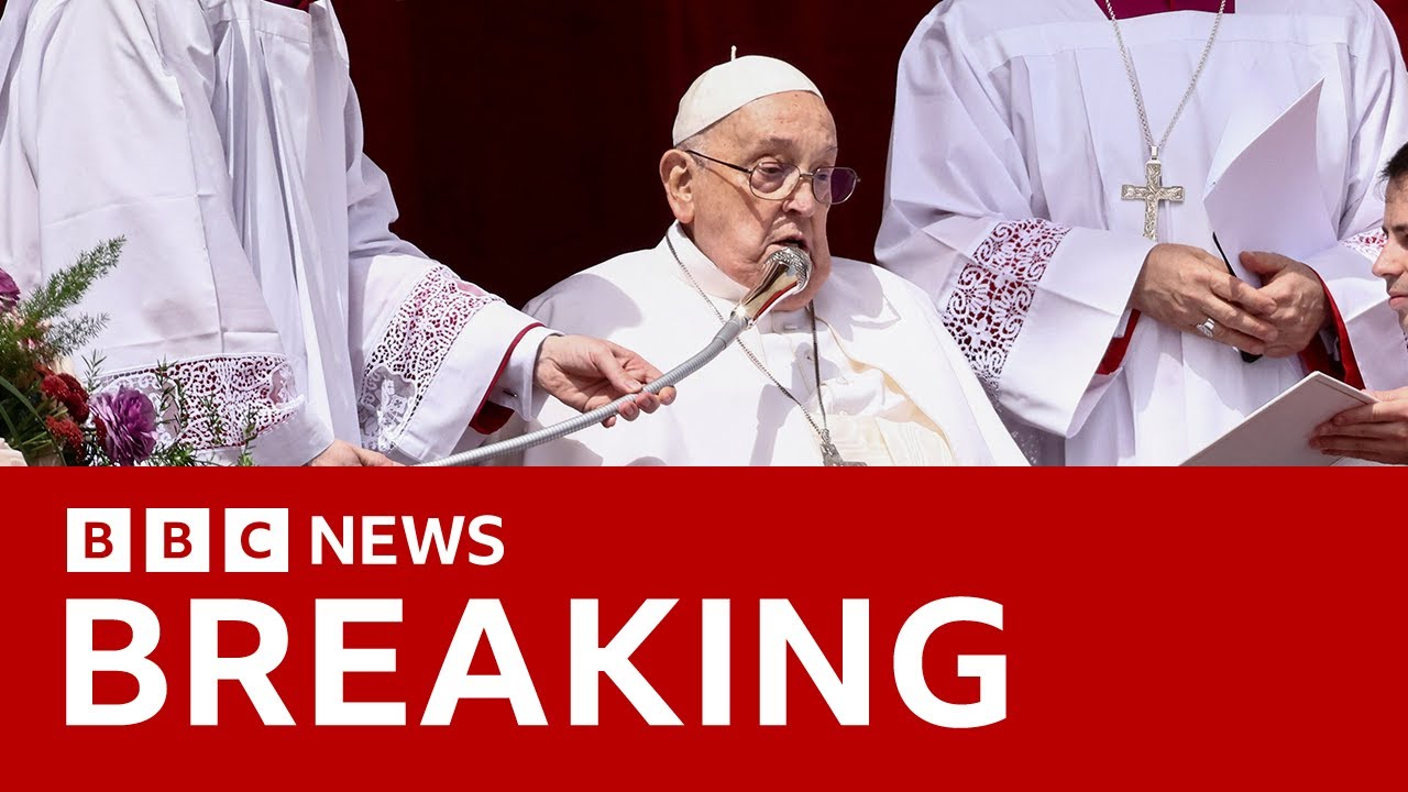 Pope Francis appears on Easter Sunday after serious illness | BBC News