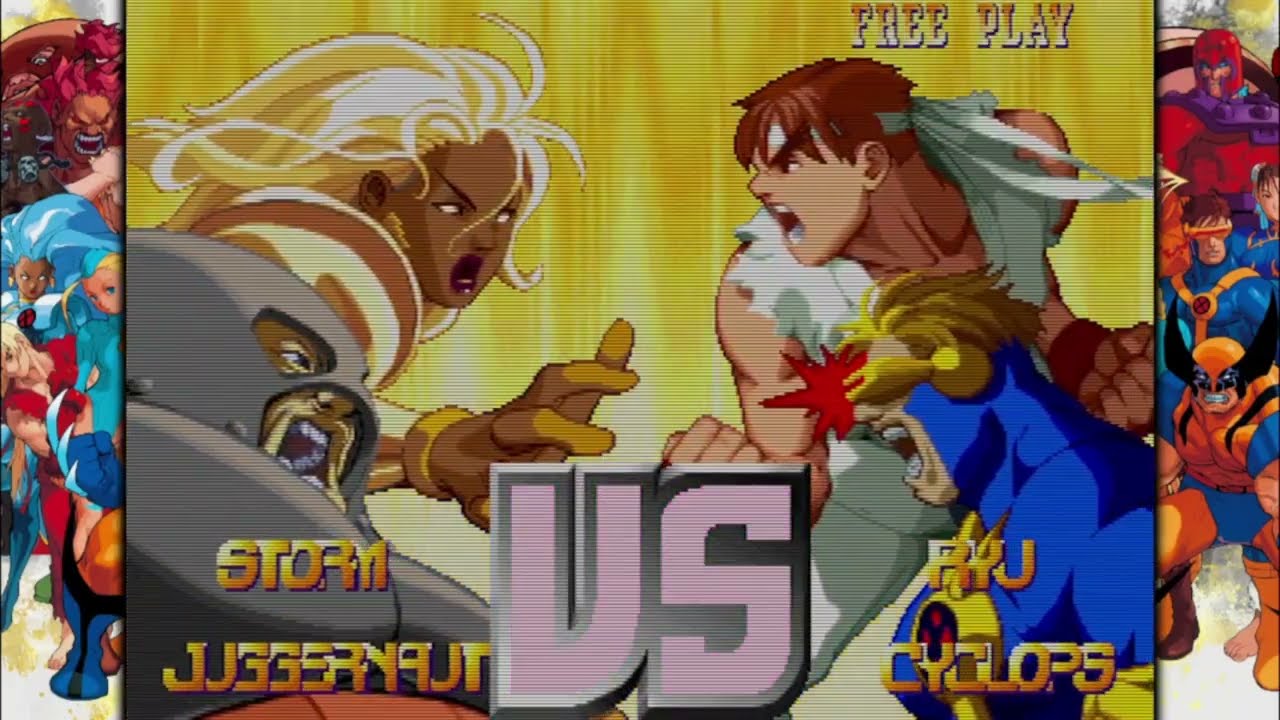X-Men vs Street Fighter Storm Juggernaut