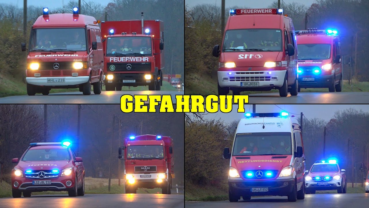[GEFAHRGUTUNFALL] - Einsatzfahrten FF Lengefeld + GEFAHRGUTZUG Feuerwehren Unstrut-Hainich-Kreis