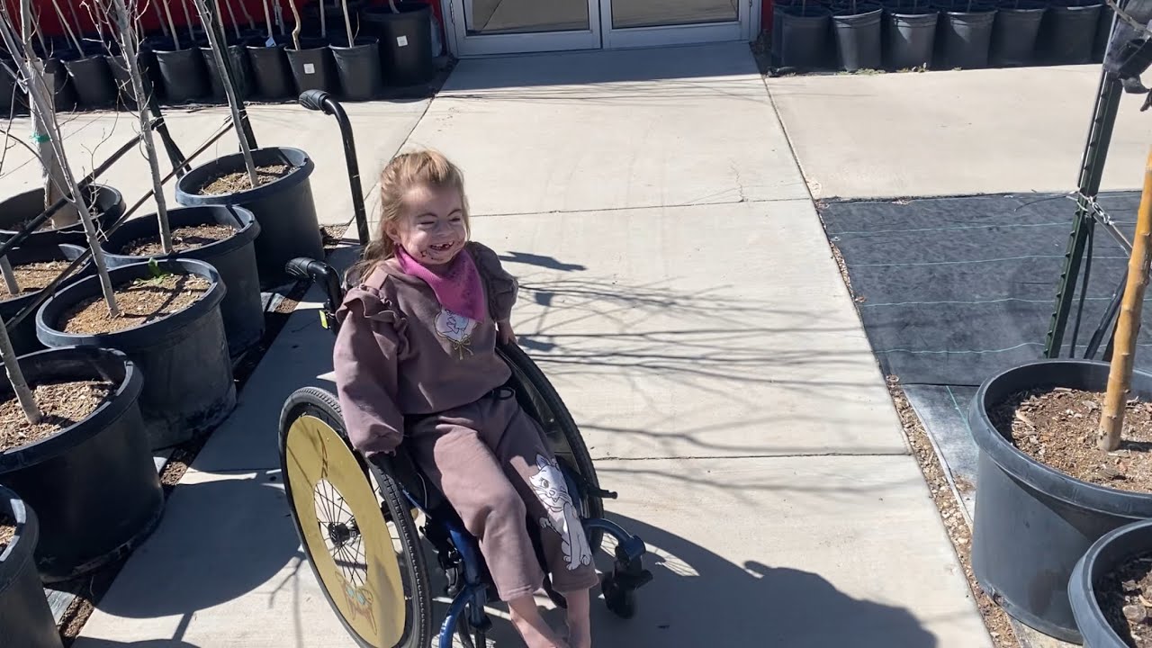 Freya can go anywhere in her wheelchair | getting the garden ready for spring
