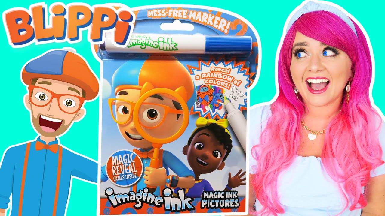 Coloring Blippi Imagine Ink Coloring Book | Blippi & Friends Magic Ink Activity & Game Book