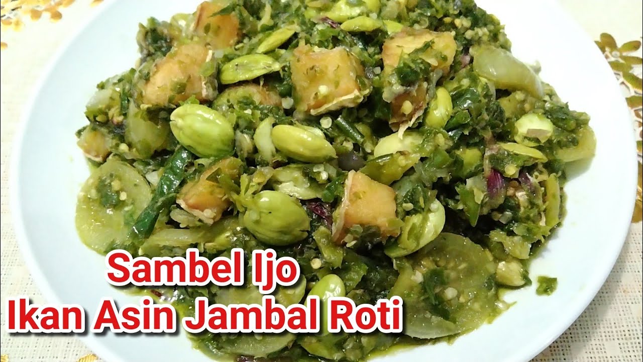 Awas gagal diet !!! SAMBEL IJO IKAN ASIN JAMBAL ROTI bikin nambah nasi terus....@Dapur Atik