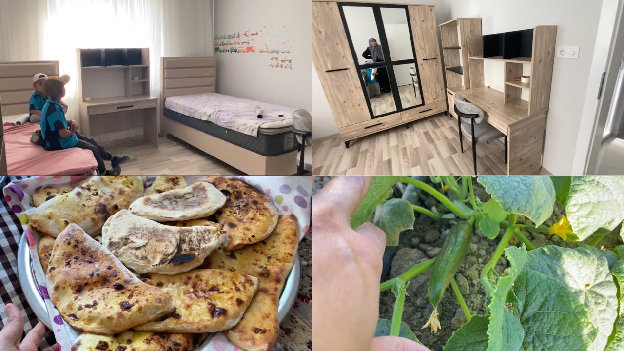 ODANIN ŞEKLİNİ DEĞİŞTİK SOBADA BÖREK YAPTIK BAHÇE MAHSÜLLERI ÇIKMAYA BAŞLAMIŞ