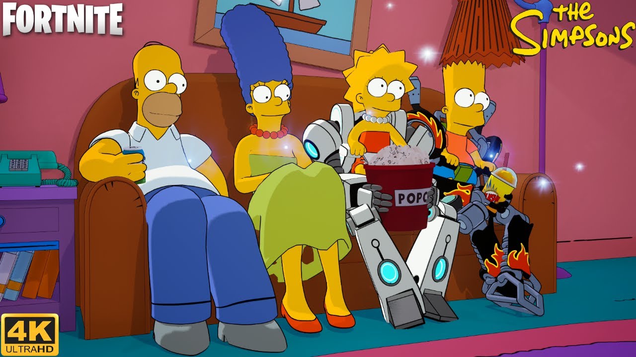 The Simpsons Family Squads Match - Fortnite (4K 60FPS)