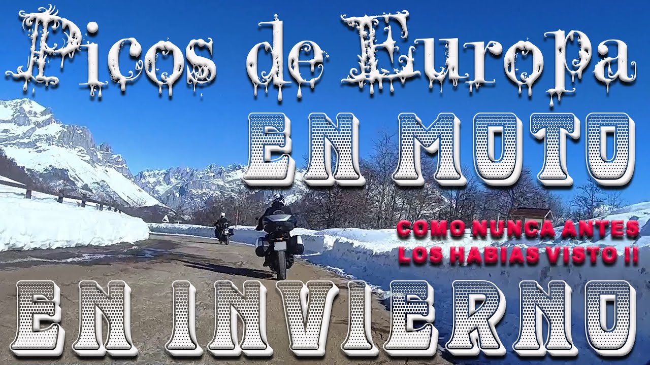 👉 Como RODAR en moto por PICOS DE EUROPA en invierno. 🏍 Conducir moto sobre hielo y nieve sin caer