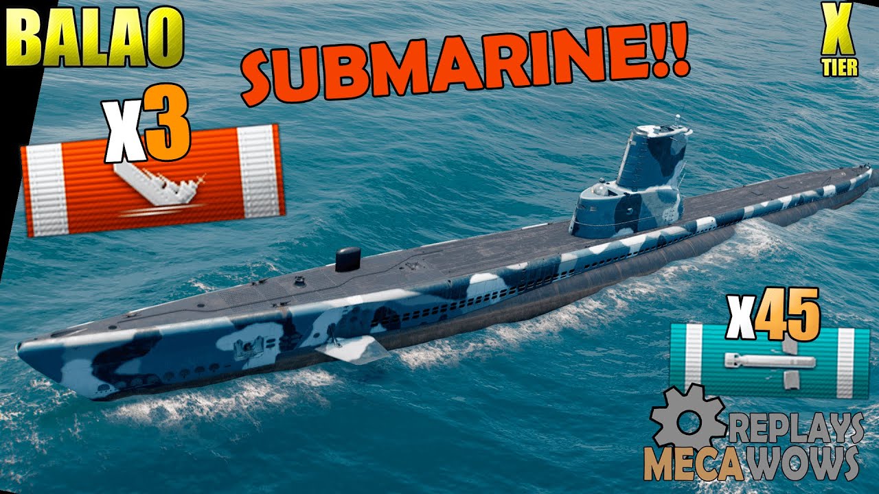 SUBMARINE Balao 3 Kills & 288k Damage | World of Warships Gameplay 4k