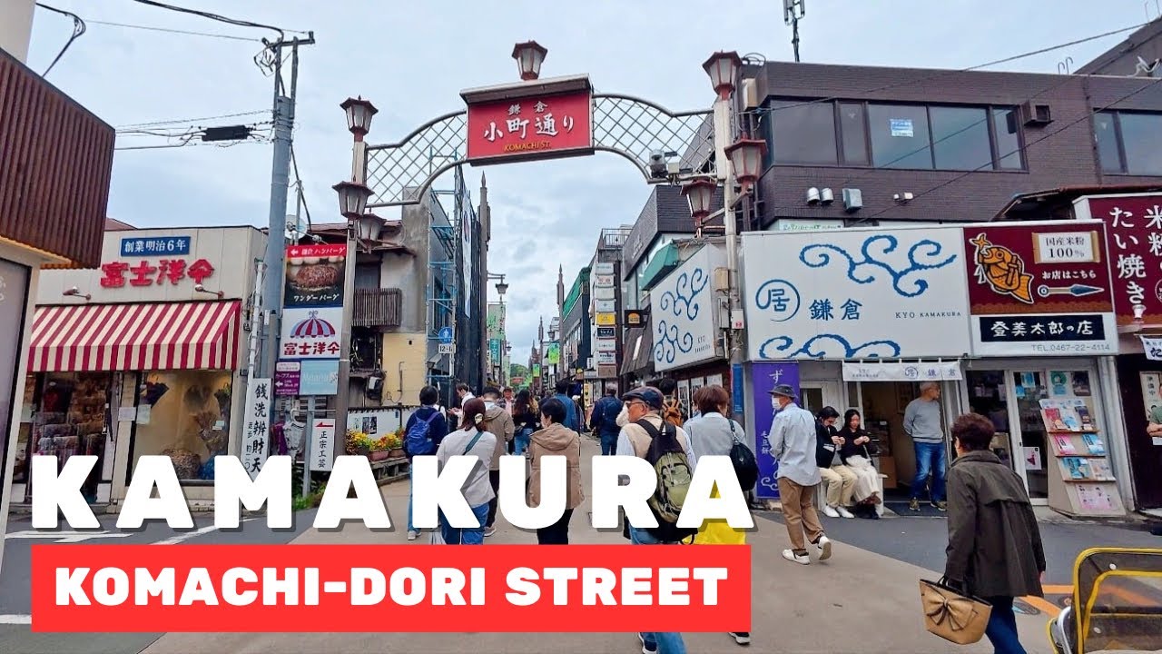JAPAN🇯🇵 Komachi-Dori Street in Kamakura | TOKYO | Shopping & Food | 4KHDR