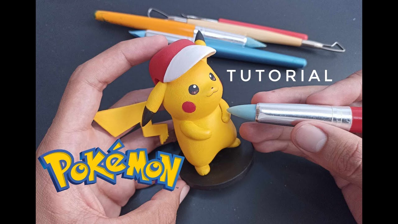 Como hacer al POKEMON Pikachu con Porcelana fria - Plastilina / How to make Pikachu out of Clay ⚡🎨