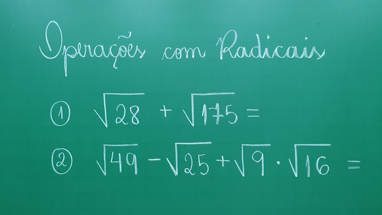 OPERAÇÕES COM RADICAIS - Professora Angela Matemática