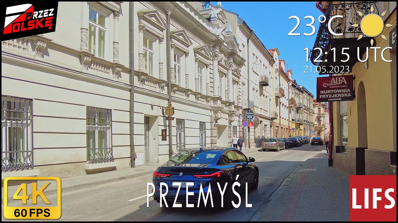4k POLAND🚶🏽‍♂️#WALK ~ PRZEMYŚL 🛰 CENTRUM ~ 60fps #PrzezPolskę