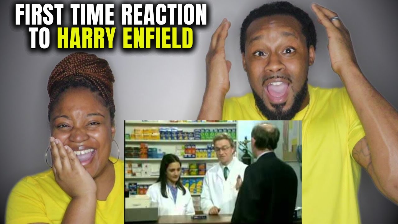 AMERICAN COUPLE FIRST TIME REACTION TO HARRY ENFIELD! Harry Enfield Embarrasing Chemist clips