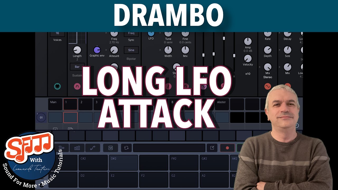 BeepStreet Drambo v2 - Demo / Tutorial 103: Long LFO Attack / Delay