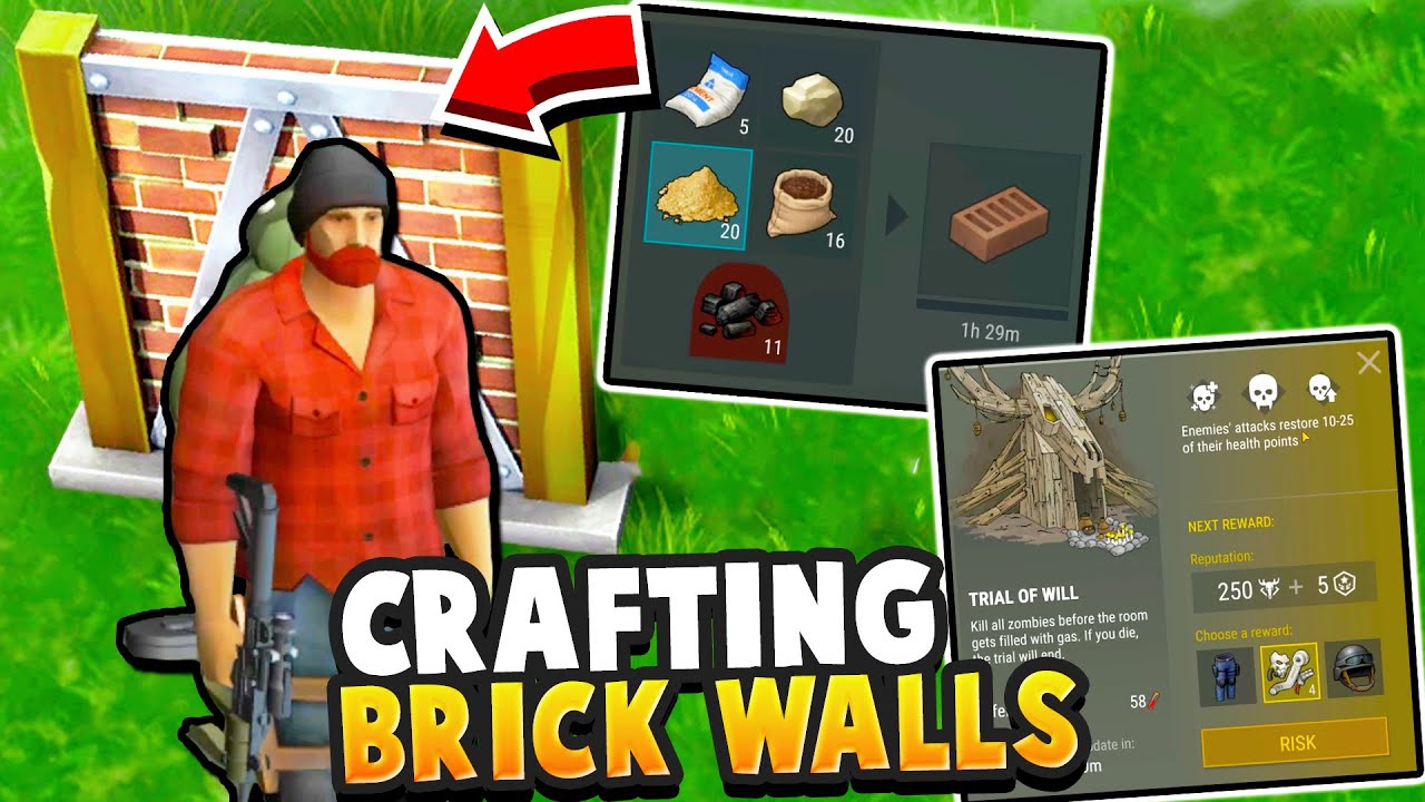 Crafting LV5 BRICK WALLS, Trial of Will, THE BIG COMMUNE HUNT w/ Marcus - Last Day on Earth Survival