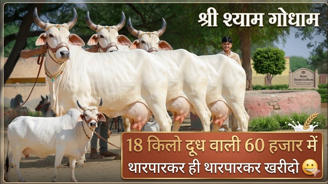 ✨101% शुद्ध थारपारकर गाय खरीदो😀बछड़ी वाली 20 किलो तक दूध वाली ⭐नरेंद्र सिंह की स्पेशल थारपारकर 💫