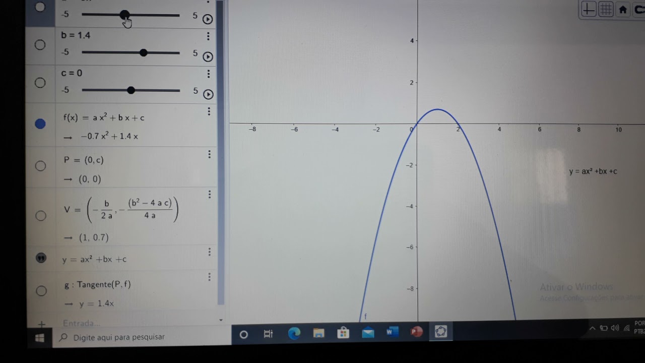 Fun&ccedil;&atilde;o quadr&aacute;tica: coeficiente b
