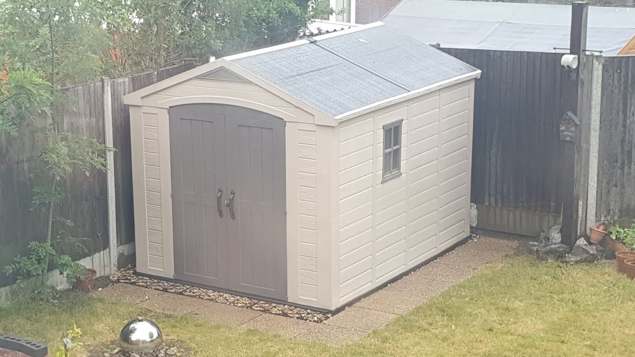 Replacing old shed with Keter Factor 8x11 Plastic Shed (Speed: 64x)