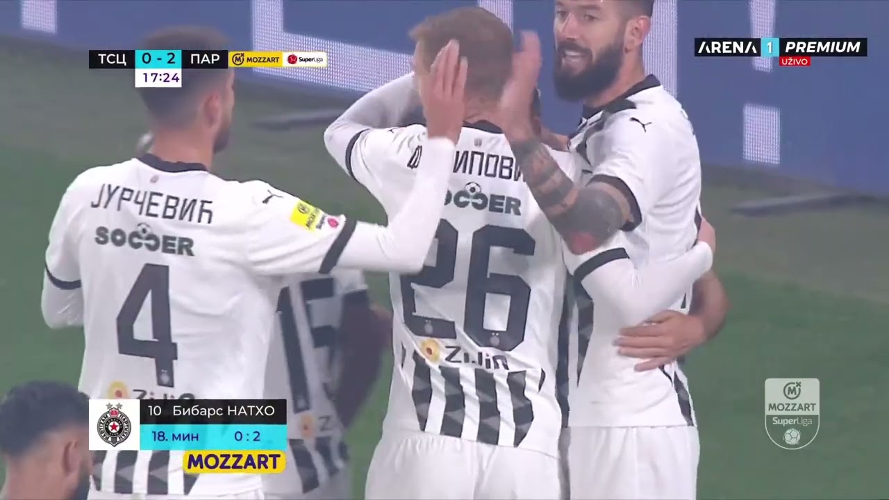 MOZZART BET SUPERLIGA SRBIJE (14. kolo): TSC - Partizan 1:2 (0.2) / 03.11.2024.