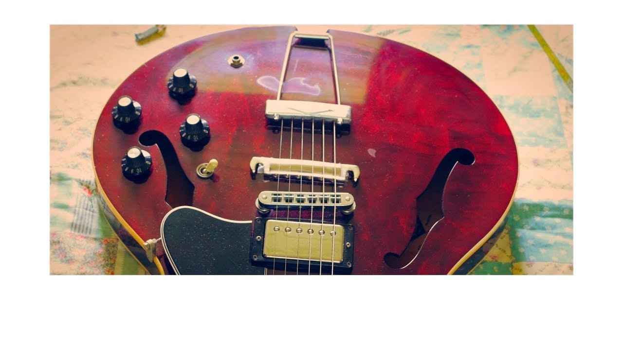 Stop-bar tailpiece conversion on an ES-335 style guitar