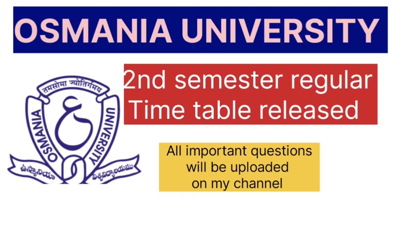 2nd semester regular 2025|Time table released|Osmania University@KnowledgewithAyesha786