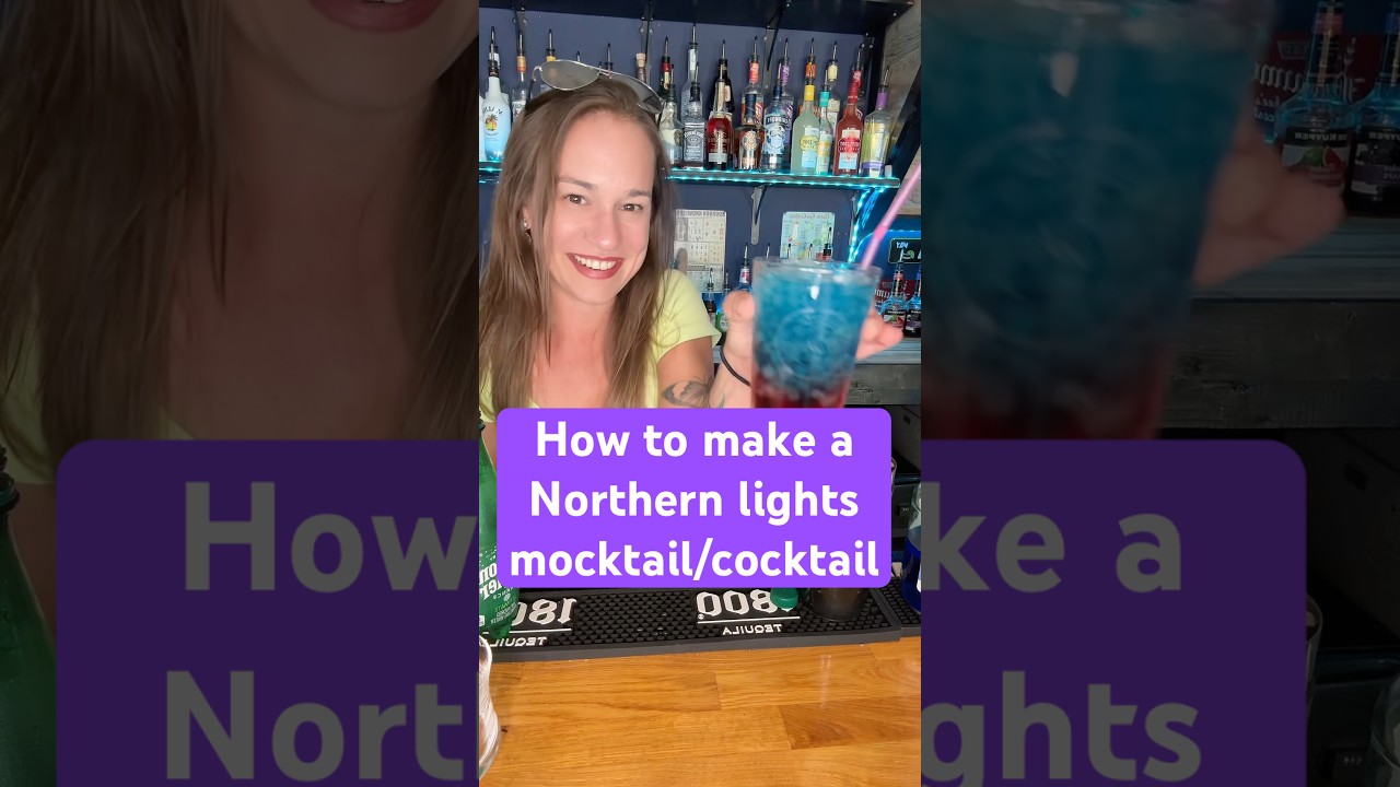 What is an easy mocktail I can make? How to make a northern lights drink #mocktailrecipes