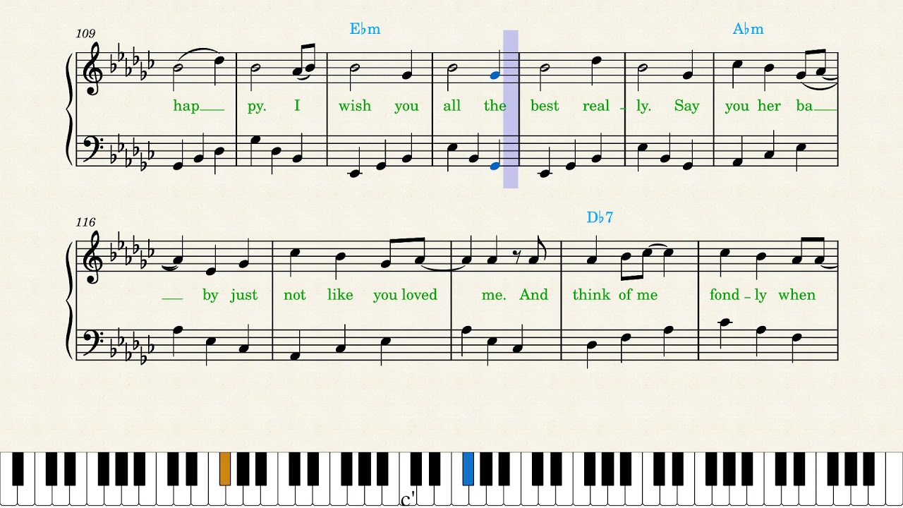Olivia Rodrigo — Happier (Piano Sheet Music)