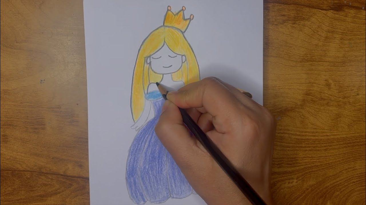 Easy princess drawing for kids
