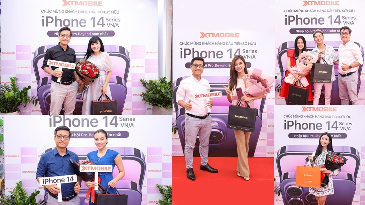 XTmobile rất h&acirc;n hạnh được nhiều Anh Chị Nghệ Sĩ lựa chọn trong ng&agrave;y mở b&aacute;n iPhone 14 series VN/A