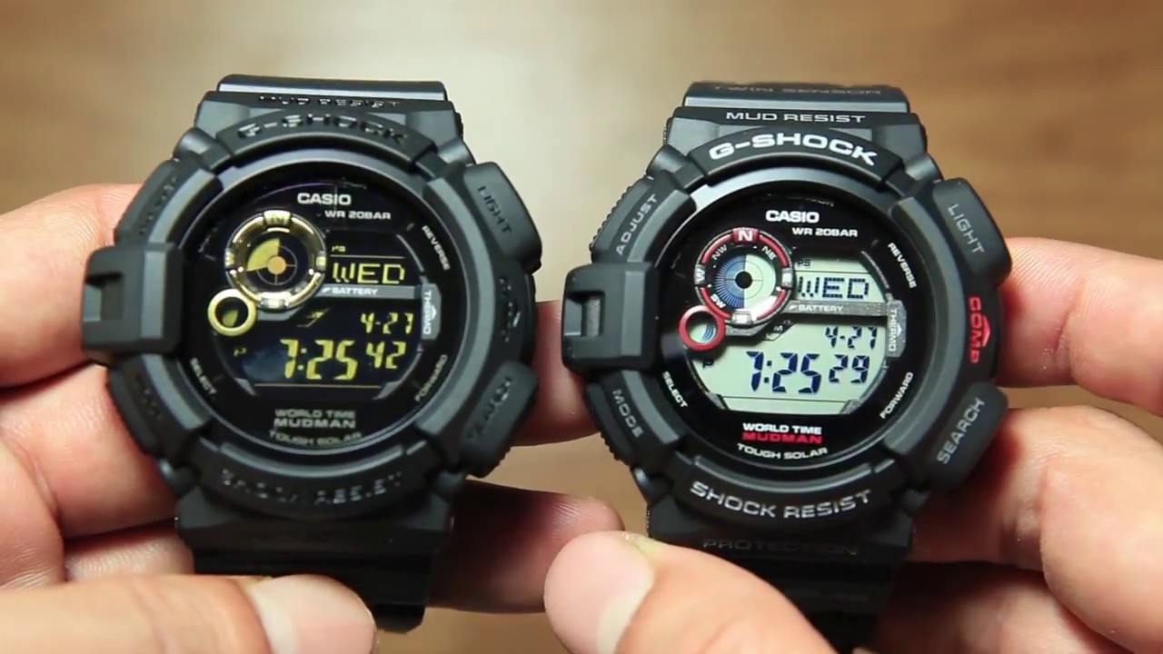 Casio Mudman G-9300GB-1 VS Mudman G-9300-1