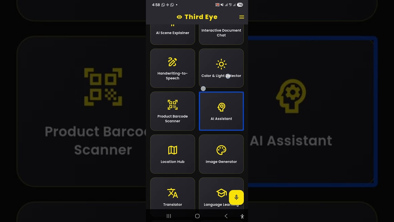 Third Eye Super Duper AI Assistant For Blind Very Useful 20+ Accessible Tools Fully Talking AI 💯