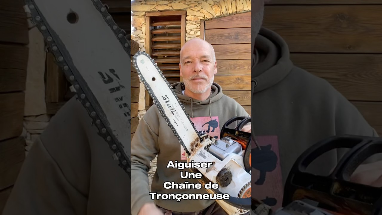 Comment aff&ucirc;ter une cha&icirc;ne de tron&ccedil;onneuse ? Le porte lime STIHL  #jardin #permaculture
