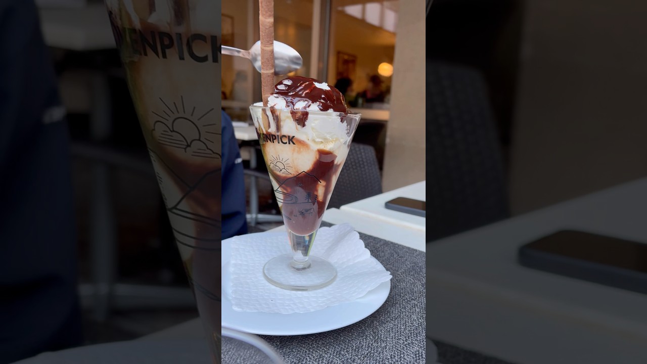 Eating Ice cream with Son ❤️ #food #ice cream #мороженое #glace #Coupe D&auml;nemark #chocolate  #coffee