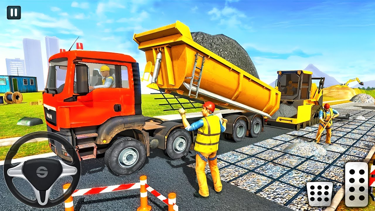 Snow Jcb Road 🛣️ Construction Simulator Game 🎮 Real Jcb Excavator Operator Android Gameplay 