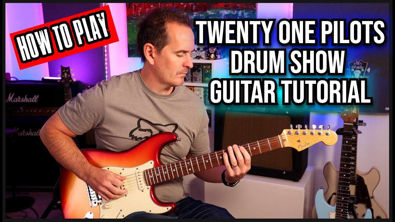 Twenty One Pilots – Drum Show | Guitar Tutorial + Tabs On Screen