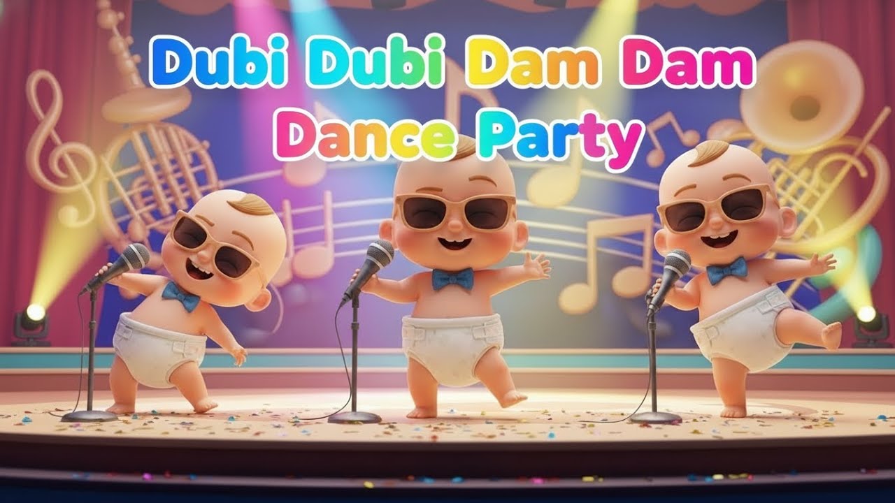 Dubi Dubi Dam Dam l Super Cute Baby Dance Party! Viral Kids Song l Fun Vibrant Happy Kids Sing Dance