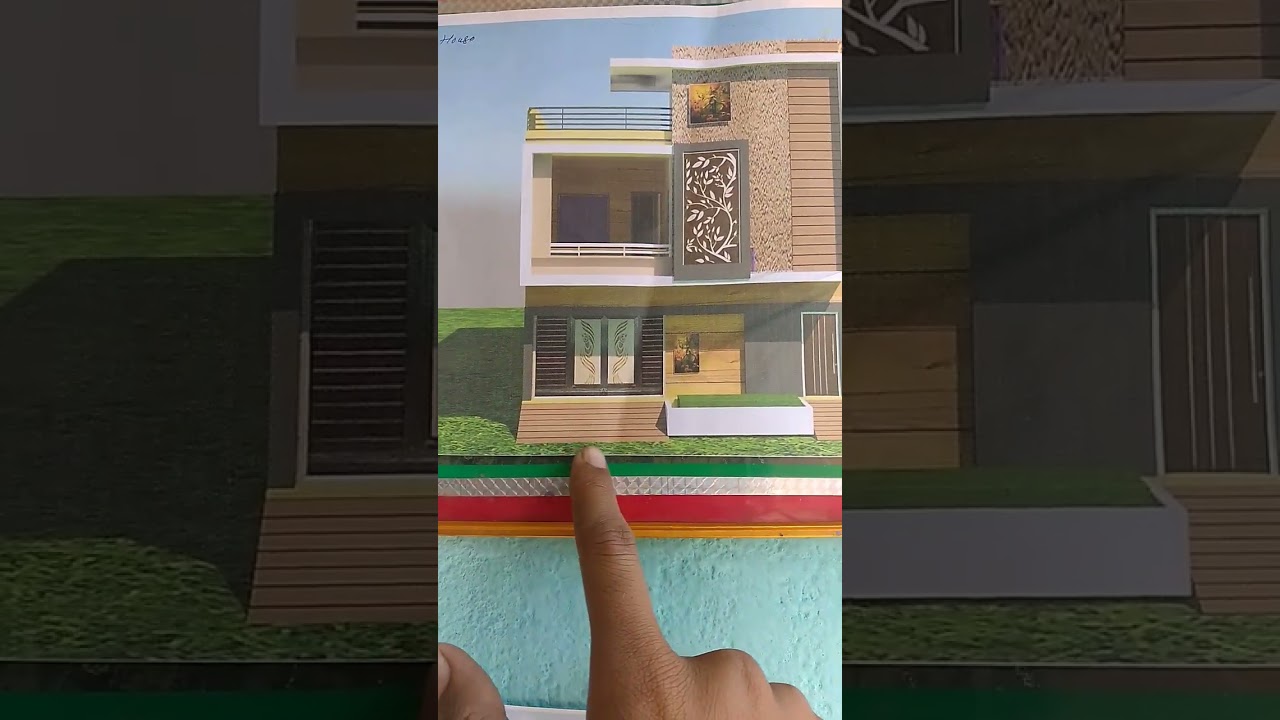 25X45 house elevation design #shorts #trending #shortfeed #short #houseelevation